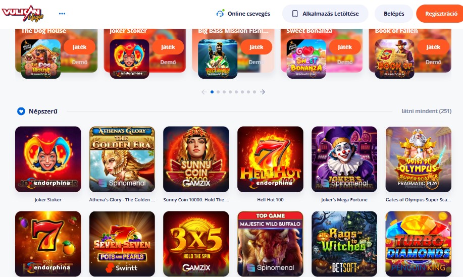 Vulkan Vegas ingyenes pörgetések